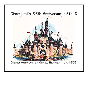 Disneyland's Fantasyland castle - artwork by Muriel Bernier, ca. 1955