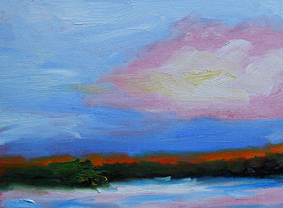 sunrise sketch - oil painting - 11 Jan 2011