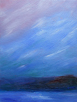 Flurries near dusk - 7 Jan 2011 painting