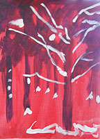 Winter tree - acrylic sketch