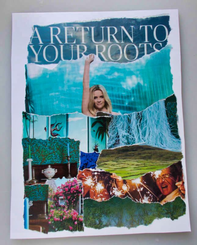 Return to Your Roots! - torn paper collage
