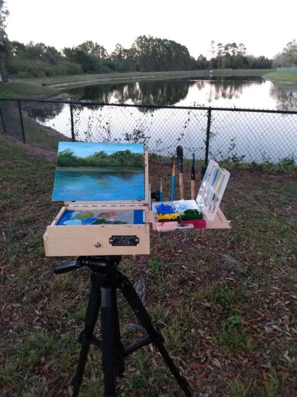 Plein air painting, Orlando, Florida, 22 Dec 2021