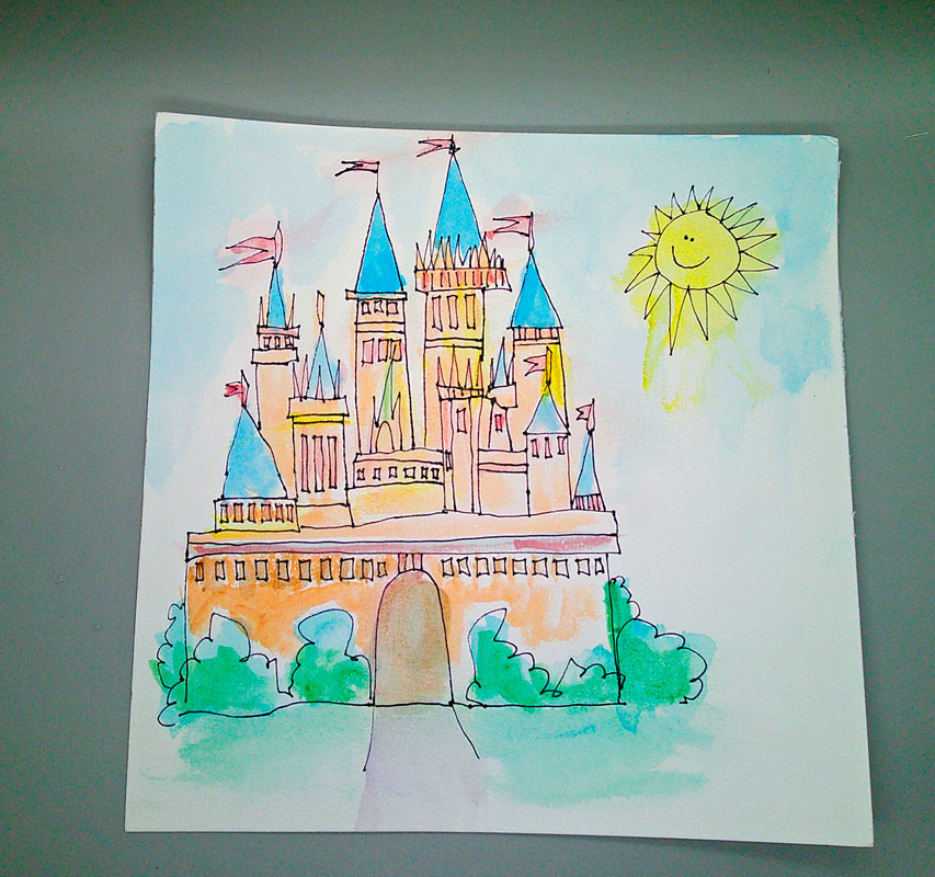 Disney Castle sketch - Nov 2022